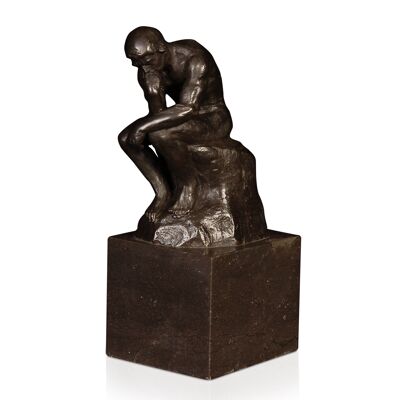 ADM - Sculpture en bronze 'Penseur' - Couleur bronze - 20 x 11 x 7,5 cm