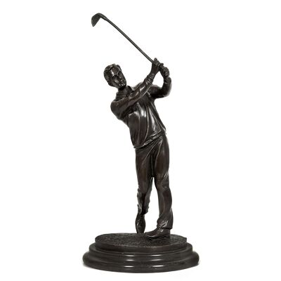 ADM - Sculpture en bronze 'Joueur de golf' - Couleur bronze - 24 x 14 x 14 cm