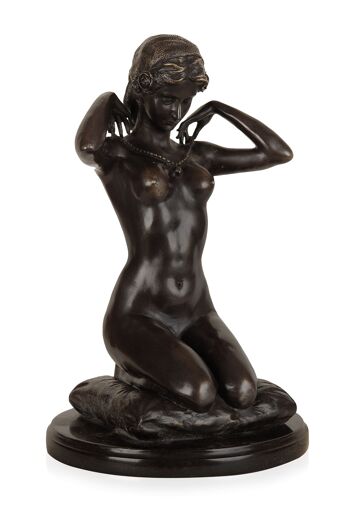 ADM - Sculpture en bronze 'Nu au collier' - Couleur bronze - 36 x 25 x 25 cm 5