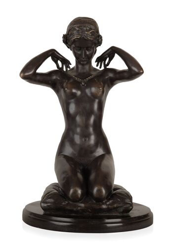 ADM - Sculpture en bronze 'Nu au collier' - Couleur bronze - 36 x 25 x 25 cm 6