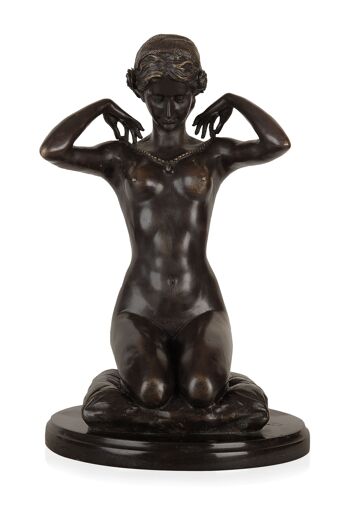 ADM - Sculpture en bronze 'Nu au collier' - Couleur bronze - 36 x 25 x 25 cm 2