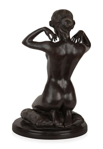 ADM - Sculpture en bronze 'Nu au collier' - Couleur bronze - 36 x 25 x 25 cm 3