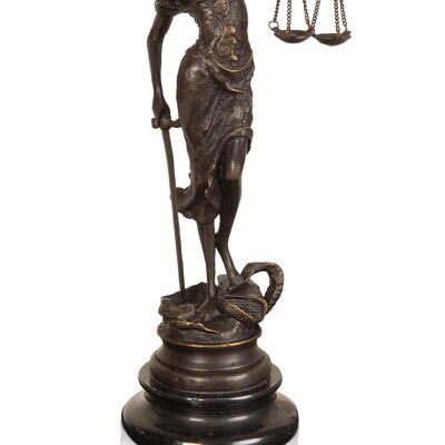 ADM - Scultura in bronzo 'Giustizia' - Colore Bronzo - 22 x 8 x 6 cm