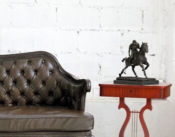 ADM - Sculpture en bronze 'Joueur de polo' - Couleur bronze - 31 x 33 x 14 cm 8