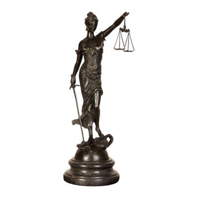ADM - Sculpture en bronze 'Justice' - Couleur bronze - 45 x 18 x 15 cm