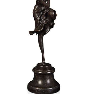 ADM - Bronzeskulptur 'Ballerina' - Bronzefarbe - 39 x 15 x 12 cm