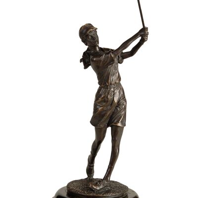ADM - Bronze sculpture 'Golf player' - Bronze color - 29 x 11 x 12 cm