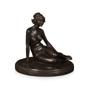 ADM - Sculpture en bronze 'Nu de femme assise' - Couleur bronze - 16,5 x 18 x 18 cm 6