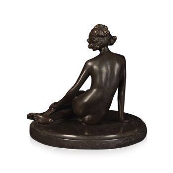 ADM - Sculpture en bronze 'Nu de femme assise' - Couleur bronze - 16,5 x 18 x 18 cm 3
