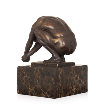 ADM - Sculpture en bronze 'Tourment' - Couleur bronze - 17,5 x 14 x 8 cm 7