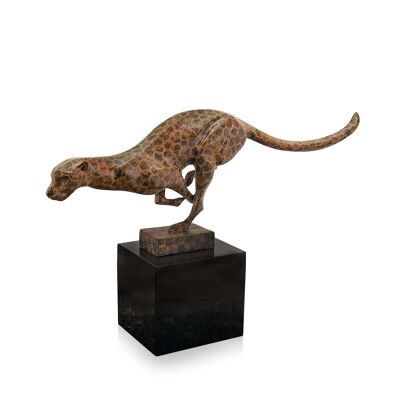 ADM - Bronzeskulptur 'Spotted Jaguar' - Bronzefarbe - 19 x 19 x 32 cm