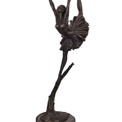 ADM - Scultura in bronzo 'Danzatrice sul ramo' - Colore Bronzo - 52 x 15 x 19 cm