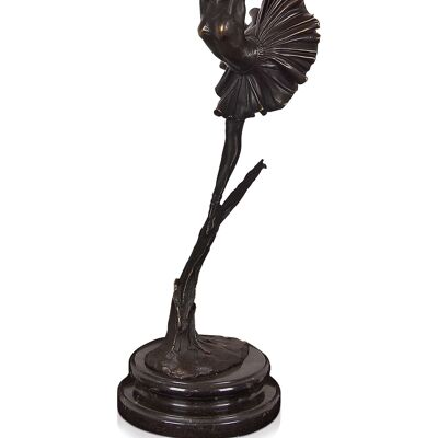 ADM - Bronzeskulptur 'Tänzerin auf einem Ast' - Bronzefarbe - 52 x 15 x 19 cm