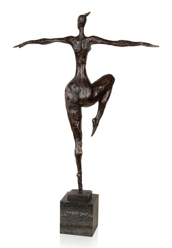 ADM - Sculpture en bronze 'Equilibre' - Couleur bronze - 52 x 36 x 8 cm 7