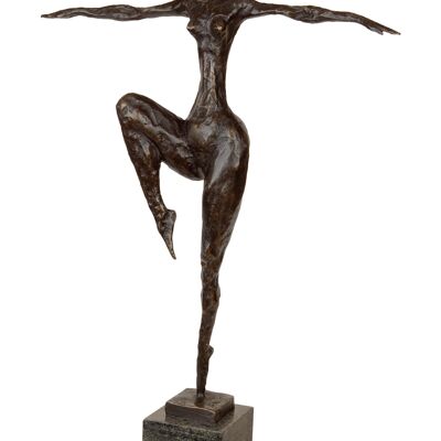 ADM - Sculpture en bronze 'Equilibre' - Couleur bronze - 52 x 36 x 8 cm