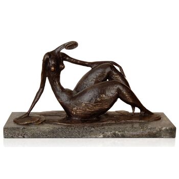 ADM - Sculpture en bronze 'Eau' - Couleur bronze - 25 x 44 x 13 cm 1