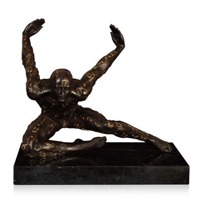 ADM - Bronzeskulptur 'Musizio' - Bronzefarbe - 35 x 20 x 37 cm