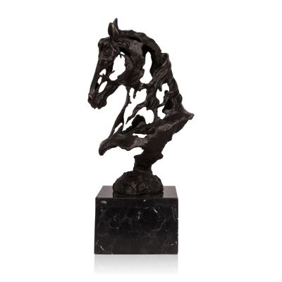 ADM - Escultura de bronce 'Cabeza de caballo' - Color bronce - 42 x 18 x 14