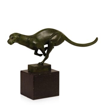 ADM - Sculpture en bronze 'Jaguar courant' - Couleur bronze - 19 x 30 x 8 cm 6