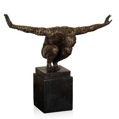 ADM - Sculpture en bronze 'Labyrus' - Couleur bronze - 41 x 46 x 22 cm