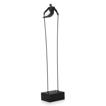 ADM - Sculpture en métal 'Gymnaste 1' - Couleur noire - 80 x 15 x 21 cm 6