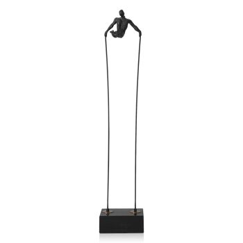 ADM - Sculpture en métal 'Gymnaste 1' - Couleur noire - 80 x 15 x 21 cm 7