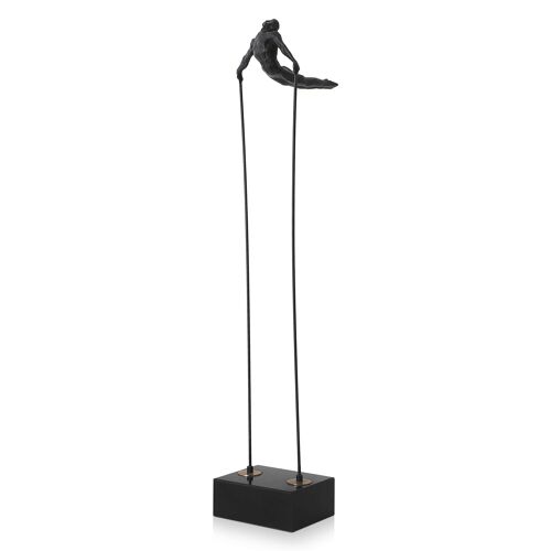 ADM - Scultura in metallo 'Ginnasta 1' - Colore Nero - 80 x 15 x 21 cm