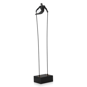 ADM - Sculpture en métal 'Gymnaste 1' - Couleur noire - 80 x 15 x 21 cm 2