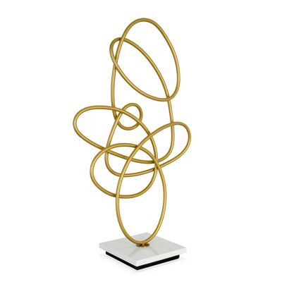 ADM - 'Abstract Sculpture' metal sculpture - Gold color - 61 x 35 x 16.5 cm
