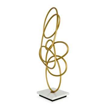 ADM - Sculpture en métal 'Abstract Sculpture' - Couleur or - 61 x 35 x 16,5 cm 2