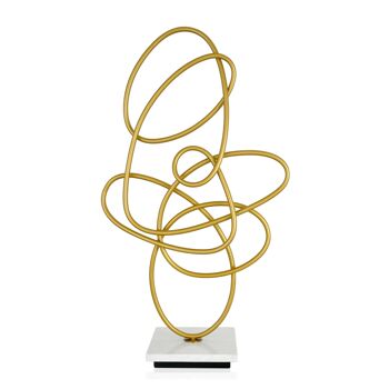 ADM - Sculpture en métal 'Abstract Sculpture' - Couleur or - 61 x 35 x 16,5 cm 3