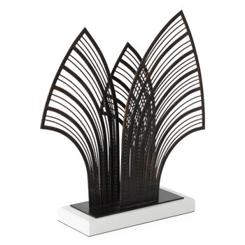 ADM - Sculpture en métal 'Abstract Sculpture' - Couleur noire - 47 x 42 x 12 cm 1