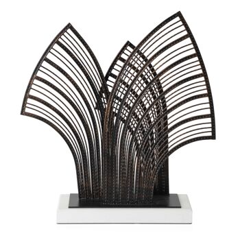 ADM - Sculpture en métal 'Abstract Sculpture' - Couleur noire - 47 x 42 x 12 cm 2