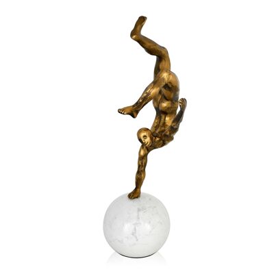 ADM - Escultura de metal 'Equilibrist' - Color cobre - 44 x 19 x 16 cm