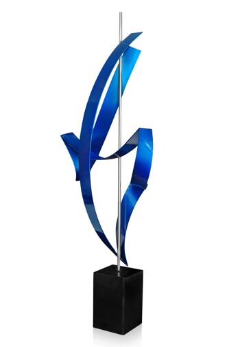 ADM - Sculpture en métal 'Composition des bandes' - Couleur bleue - 86 x 37 x 17 cm 8