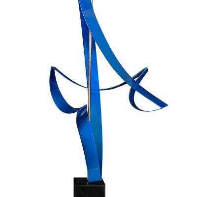 ADM - Sculpture en métal 'Composition des bandes' - Couleur bleue - 86 x 37 x 17 cm
