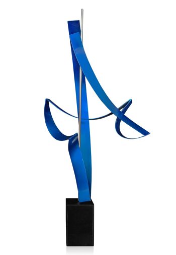 ADM - Sculpture en métal 'Composition des bandes' - Couleur bleue - 86 x 37 x 17 cm 1