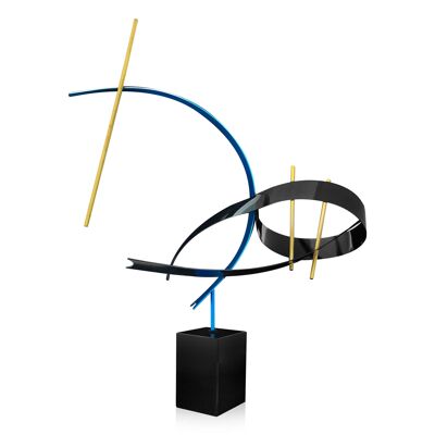 ADM - Metal sculpture 'Composition of lines and bands' - Multicolour - 70 x 58 x 19 cm