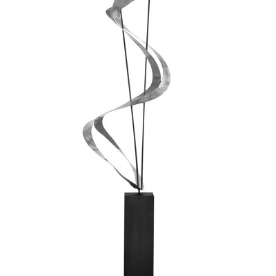 ADM - Escultura en metal 'Composición de líneas y bandas' - Color plata - 190 x 40 x 47 cm