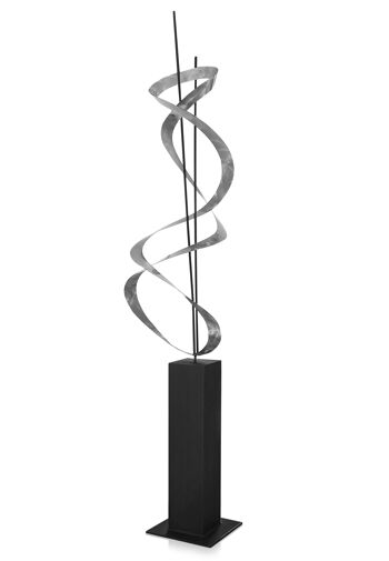 ADM - Sculpture en métal 'Composition de lignes et de bandes' - Couleur argent - 190 x 40 x 47 cm 2