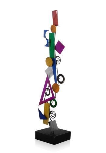 ADM - Sculpture en métal 'Composition de figures géométriques' - Couleur multicolore - 66 x 14 x 14 cm 7