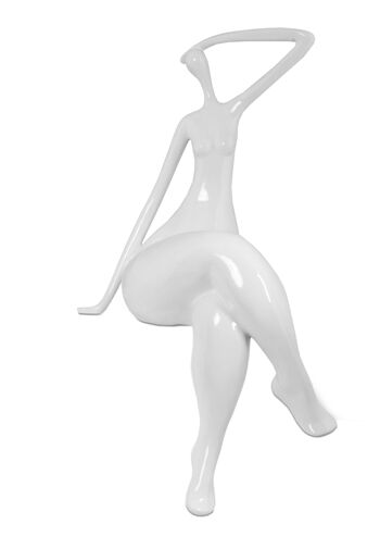 ADM - Grande sculpture en résine 'Waiting' - Couleur blanche - 75 x 36 x 34 cm 4
