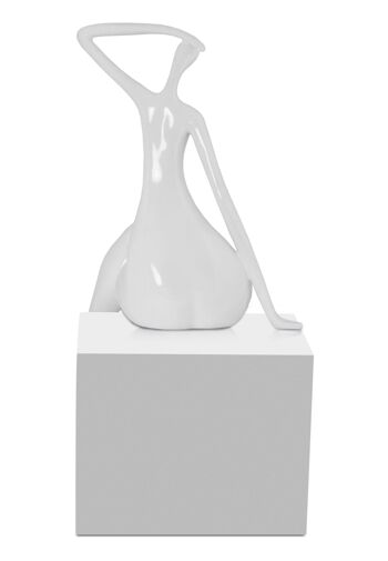 ADM - Grande sculpture en résine 'Waiting' - Couleur blanche - 75 x 36 x 34 cm 5