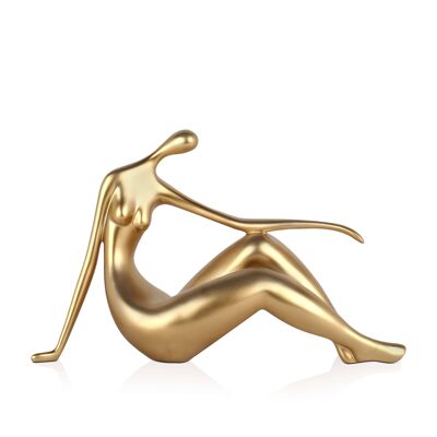 ADM - Sculpture en résine 'Petit repos' - Coloris Or - 21 x 36 x 10 cm