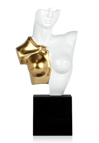 ADM - Sculpture en résine 'Buste d'Amazone' - Couleur blanche - 50 x 24 x 10 cm 1