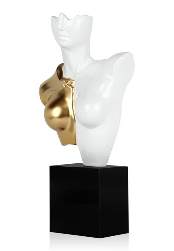 ADM - Sculpture en résine 'Buste d'Amazone' - Couleur blanche - 50 x 24 x 10 cm 3