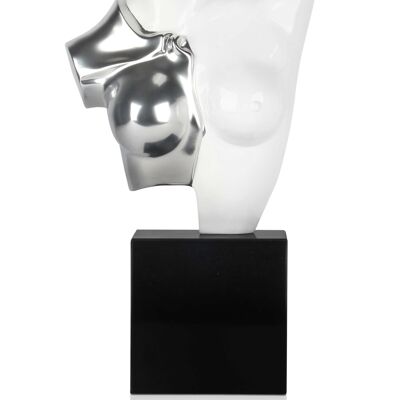 ADM - Sculpture en résine 'Buste d'Amazone' - Couleur blanche - 50 x 24 x 10 cm