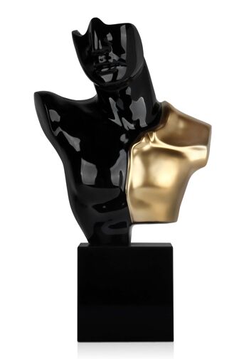 ADM - Sculpture en résine 'Buste de Guerrier' - Couleur noire - 52 x 30 x 10 cm 1