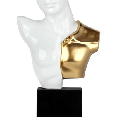 ADM - Resin sculpture 'Bust of Warrior' - White color - 52 x 30 x 10 cm