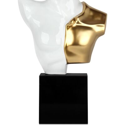 ADM - Resin sculpture 'Bust of Warrior' - White color - 52 x 30 x 10 cm
